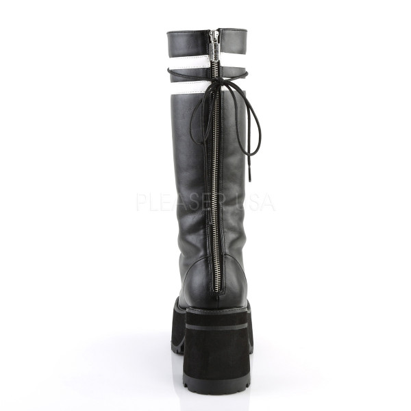 3 3/4 inches Heel, 2 1/4 inches PF Knee High Boot, Back Metal Zip