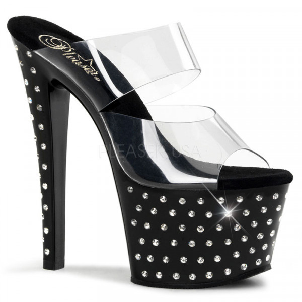 STARDUST-702 - 7" Rhinestone Studded Platform Slide — image 5 of 8