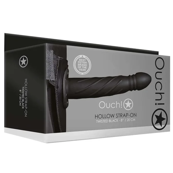 Ouch! Twisted 8 Inch Hollow Strap-On