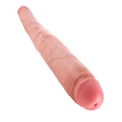 King Cock 16 Inch Tapered Double Dildo Flesh 16 Inch
