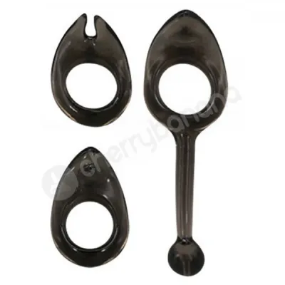 Smoke Expandable Cock Rings 3 Pack