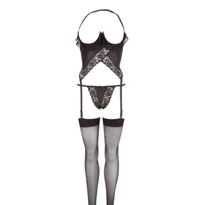 Open bust Basque Set S M