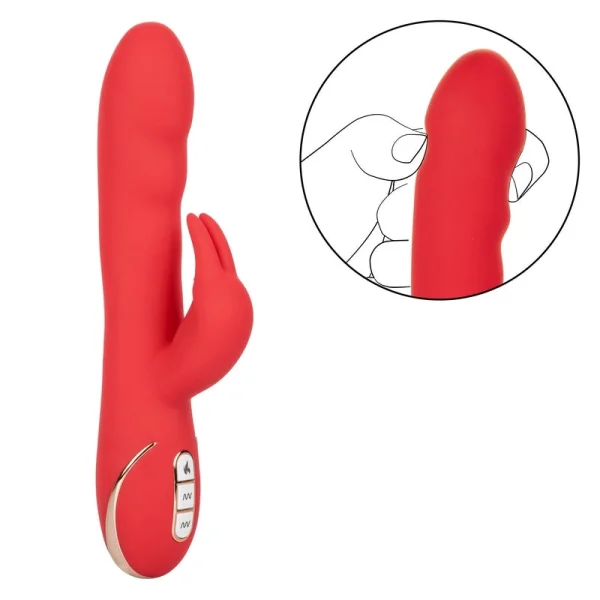 Jack Rabbit Signature Heated Silicone Ultra-Soft Rabbit Rechargeable Vibrator By CalExotics