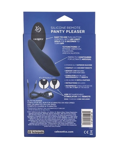 Silicone Remote Panty Pleaser - Black