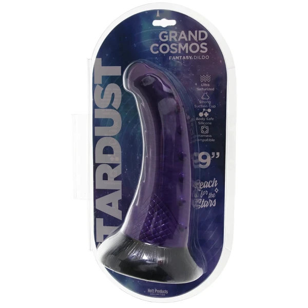 Stardust Grand Cosmos 9" Silicone Suction Cup Dildo - Purple