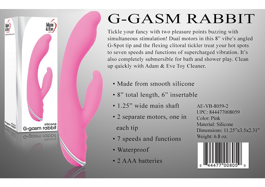 Adam & Eve - Silicone G-Gasm Rabbit Vibrator