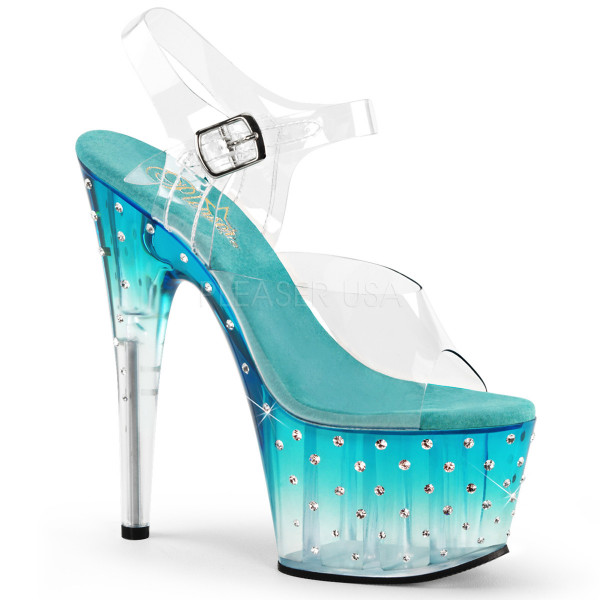 7 inches Heel, 2 3/4 inches PF Ankle Strap Sandal w/RS Studded Bottom — image 5 of 20