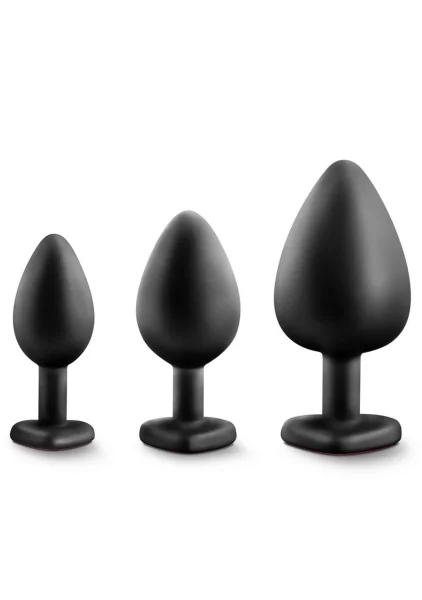 Luxe Bling Plugs Training Kit Black With Rainbow Gems