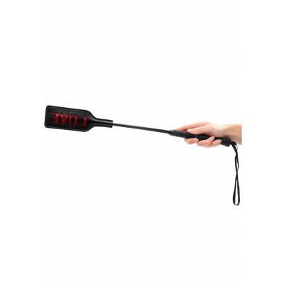 Ouch Crop LOVE Large Black Faux Whip