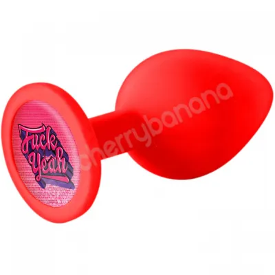 The 9 s Booty Calls Fuck Yeah Red Silicone Butt Plug