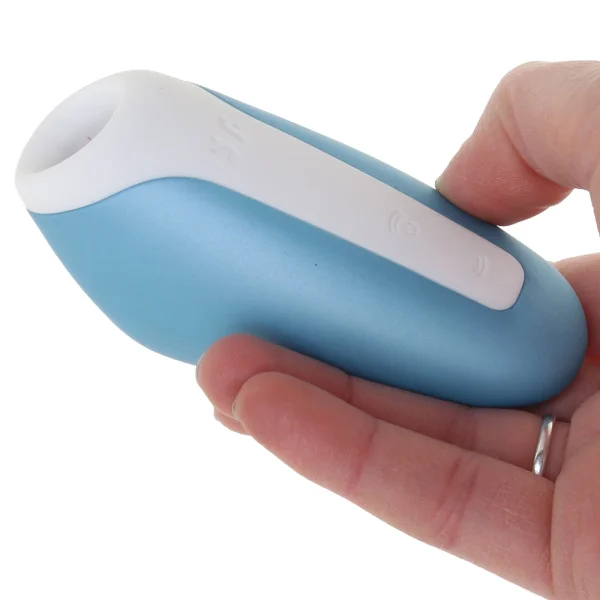 Satisfyer Love Breeze Pressure Wave Vibrating Rechargeable Waterproof Stimulator - Ice Blue