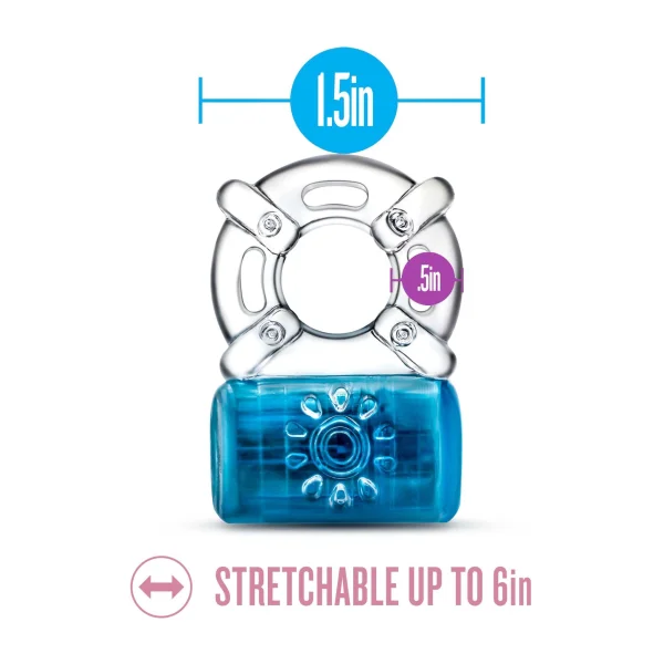 Play With Me - One Night Stand Vibrating C-ring - Blue