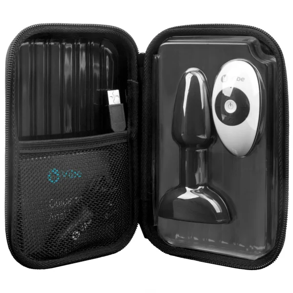 b-Vibe Rimming Plug Petite - Waterproof Remote Control Vibrating Anal Toy - Black
