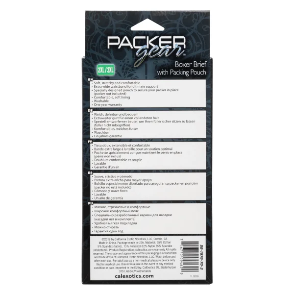 Packer Gear Boxer Brief With Packing Pouch  2xl-3xl