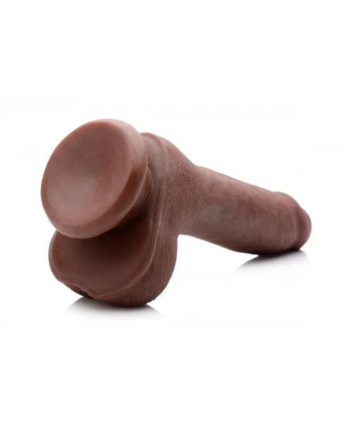 7 Inches Ultra Real Dual Layer Suction Cup Dildo Brown — image 4 of 8