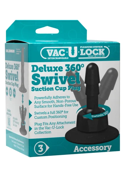 Vac-U-Lock™ Deluxe 360° Swivel Suction Cup Plug