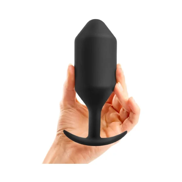 b-Vibe Snug Plug 7 XXXXL Silicone Weighted Butt Plug - Black