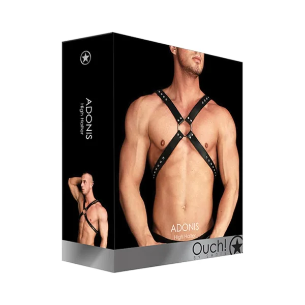 Ouch! Adonis - High Halter - Black — image 5 of 5
