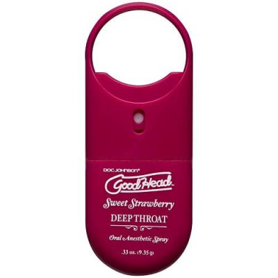 Doc Johnson GoodHead To Go Deep Throat Spray Sweet Strawberry