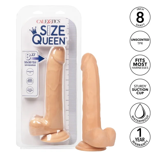 Size Queen 8 inch-20.25 Cm - Ivory