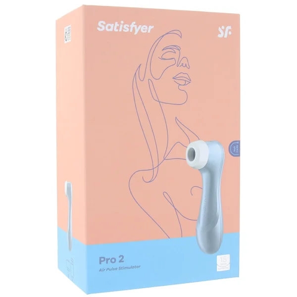 Satisfyer Pro 2 Pressure Wave Rechargeable Waterproof Silicone Clitoral Stimulator - Blue — image 17 of 17