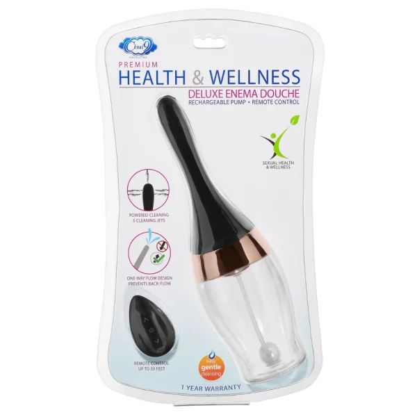 Health and Wellness - Vibrating Deluxe Enema Douche Featuring 360 Clean!