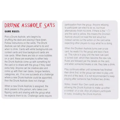 Drunk Asshole Says Drinking Game