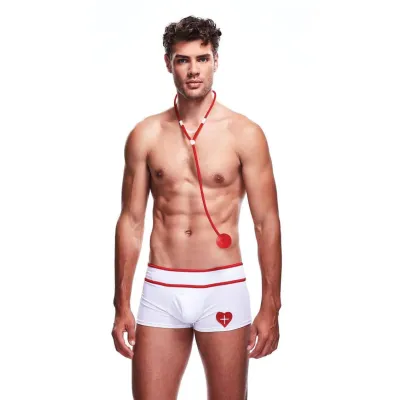 2 Piece Doctor Love Set Medium large White