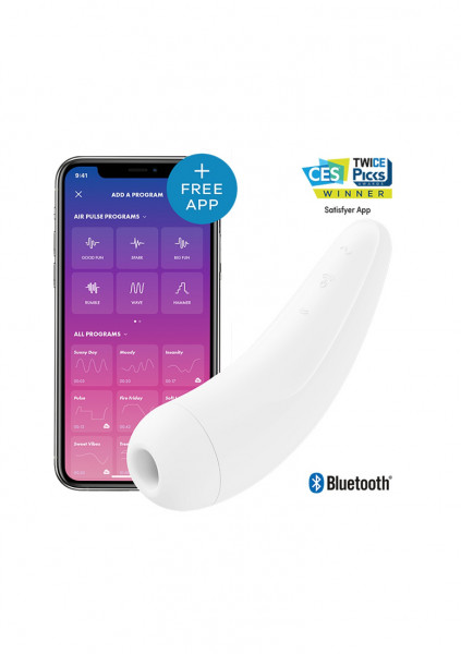 Satisfyer Curvy 2+ Pink App Controlled Vibrating Clitoral Stimulator