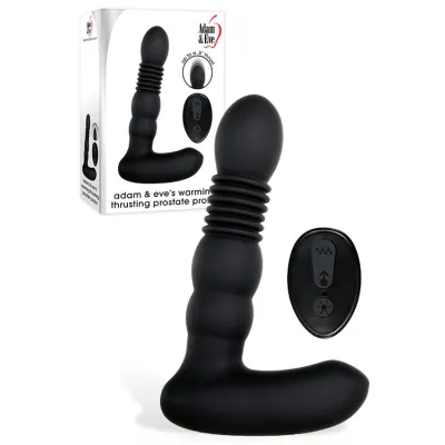 Adam and Eve Thrusting Vibrating Warming Prostate Probe with Remote