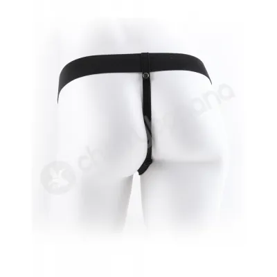 Fetish Fantasy Series Flesh 7 Vibrating Hollow Strap on With Balls