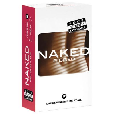 Naked Ribbed Condoms x12