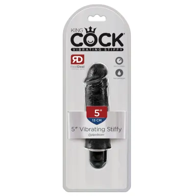 King Cock 5 Vibrating Stiffy Black