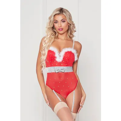 Seven Til Midnight Christmas Candy Cane Lane Mesh Teddy