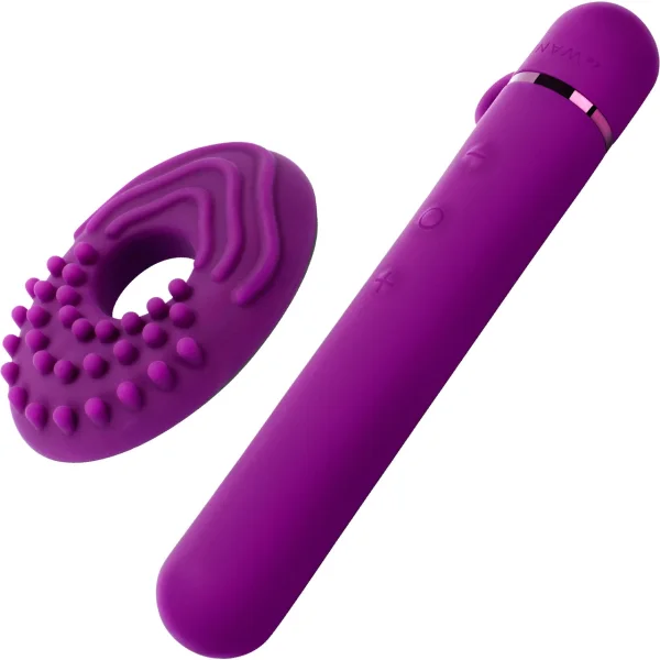 Le Wand Chrome Baton Bullet Vibrator - Dark Cherry