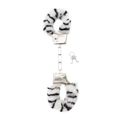 Furry Handcuffs Zebra Bondage Restraints