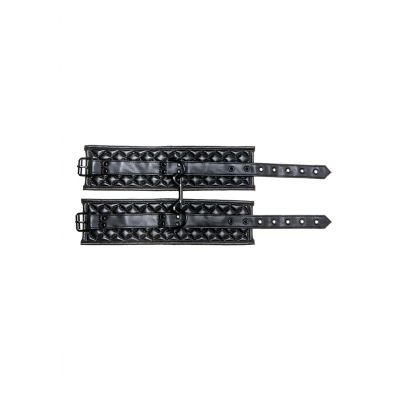 X Play quilted ankle cuffs Black BDSM Restraints