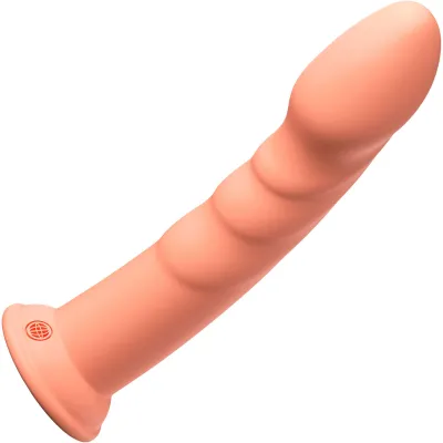Dillio Platinum Super Eight Silicone 8 Suction Cup Dildo Peach