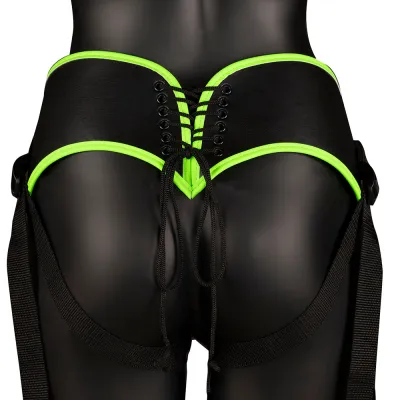 Ouch Glow In The Dark Harness with Silicone Dildo