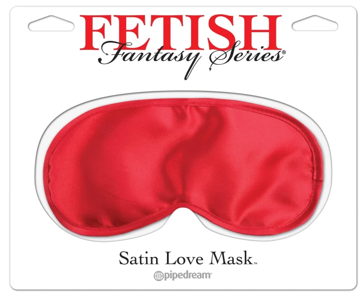 Satin Love Mask Red