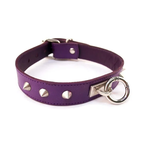 O-ring Studded Thin Collar - Purple — image 4 of 5