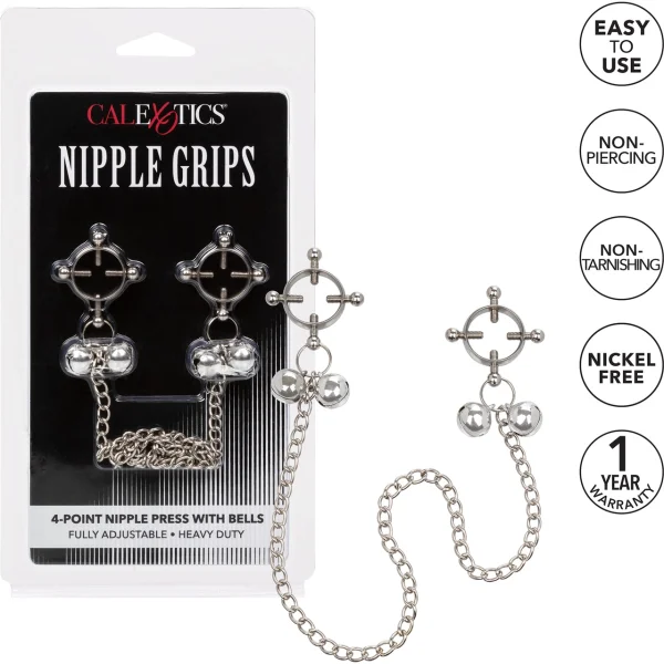 Nipple Grips 4-Point Nipple Press with Bells