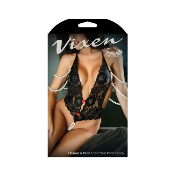 Vixen I Kissed A Pearl Lace & Pearl Teddy — image 5 of 6