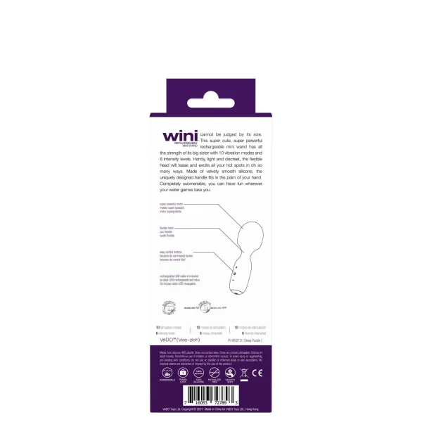 Wini Rechargeable Mini Wand - Purple — image 4 of 12