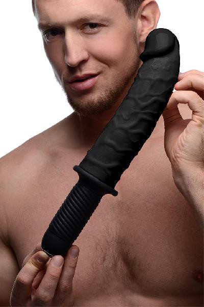 The Curved Dicktator 13 Mode Vibrating Giant Dildo Thruster