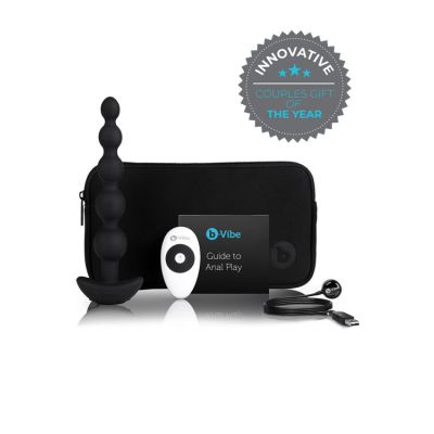 B Vibe 3 Motor Vibrating Silicone 8 2 Anal Beads with Remote