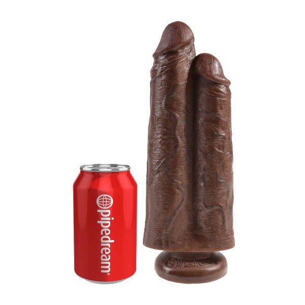 King Cock Two Cocks One Hole 9 Inch Realistic Dildo
