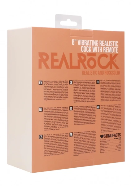 Vibrating Realistic Cock - 6" - With Scrotum - Skin