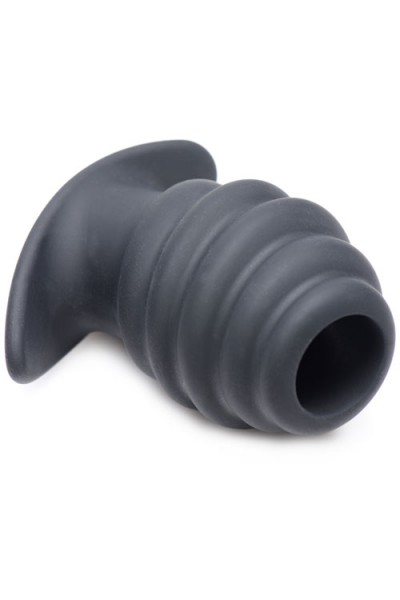 Master Series Ribbed Hollow 3.4" Silicone Butt Plug