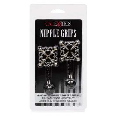 Nipple Grips 4 point Weighted Nipple Press Silver